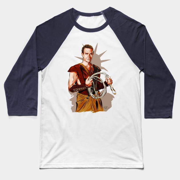 Charlton Heston - An illustration by Paul Cemmick Baseball T-Shirt by PLAYDIGITAL2020